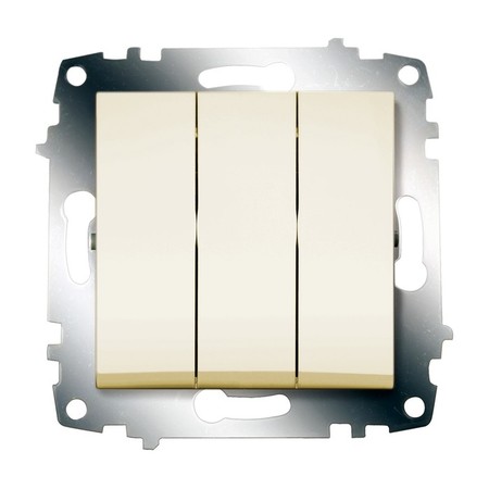 Выключатель 3-клавишный ABB COSMO, кремовый, 619-010300-254