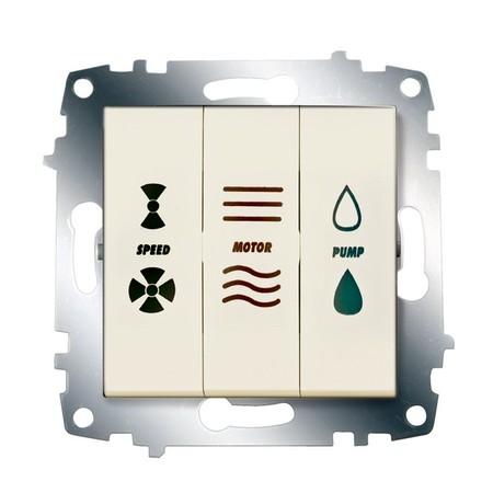 Выключатель 3-клавишный ABB COSMO, кремовый, 619-010300-279