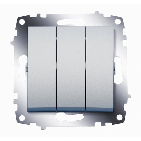 Выключатель 3-клавишный ABB COSMO, алюминий, 619-011000-254