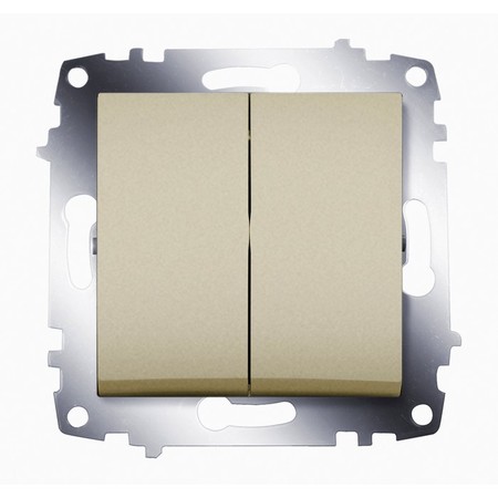 Выключатель 2-клавишный ABB COSMO, титан, 619-011400-202