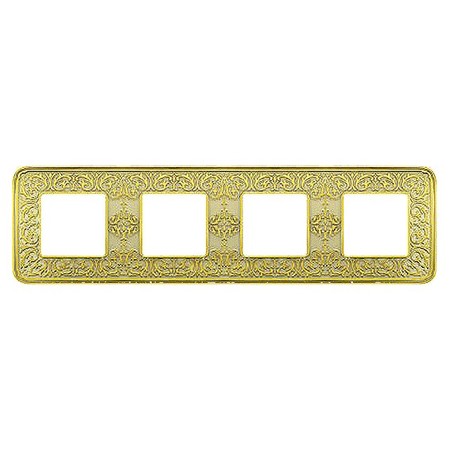 Рамка 4 поста FEDE EMPORIO, gold white patina, FD01374OP