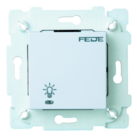 Выключатель сенсорный 1-клавишный FEDE Коллекции FEDE,белый, FD28601