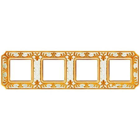 Рамка 4 поста FEDE TOSCANA, gold white patina, FD01354OP