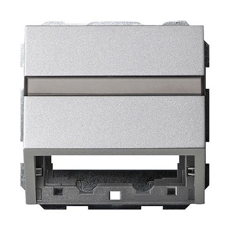 Накладка на розетку информационную Gira SYSTEM 55, алюминий, 087026