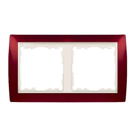 Рамка 2 поста Simon SIMON 82, гранатовый металлик, 82724-37