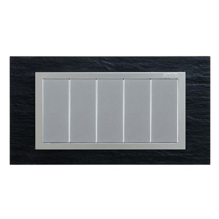 Рамка 8 узких модулей Simon SIMON 82, сланец, 82987-63