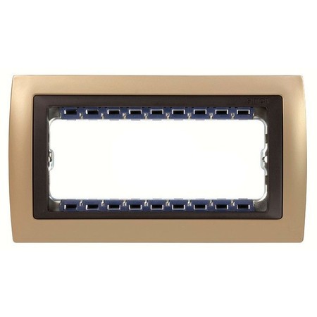 Рамка 5 узких модулей Simon SIMON 82, шампань, 82854-34