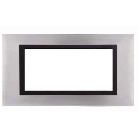 Рамка 5 узких модулей Simon SIMON 82, нержавеющая сталь, 82857-37