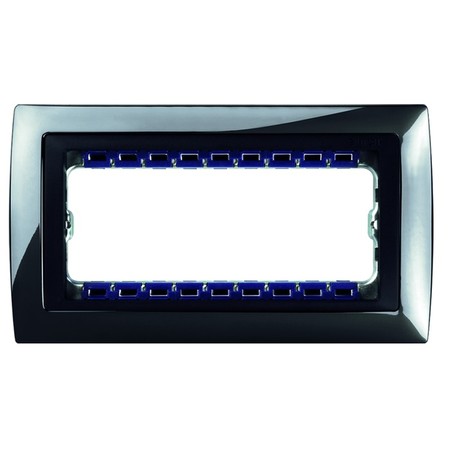 Рамка 5 узких модулей Simon SIMON 82, вороненая сталь, 82854-67