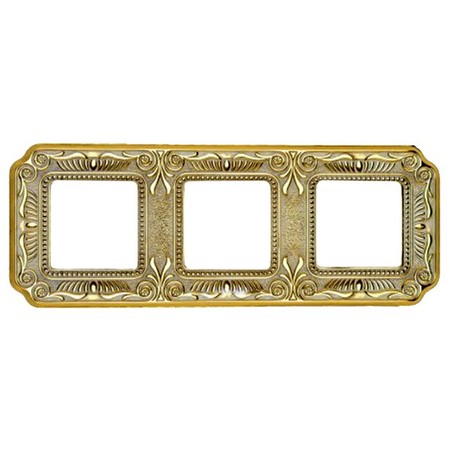 Рамка 3 поста FEDE FIRENZE, gold white patina, FD01363OP