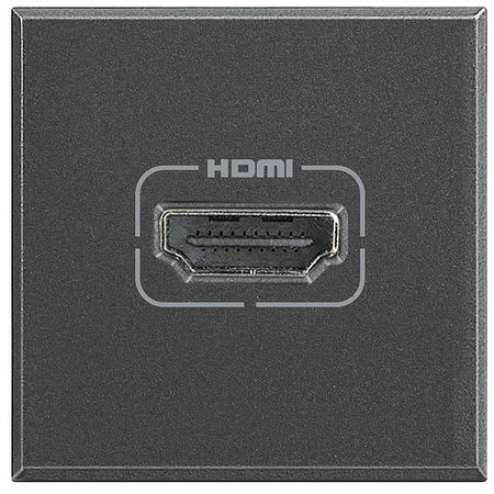 Розетка HDMI BTicino AXOLUTE, антрацит, HS4284