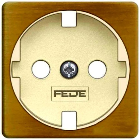 Накладка на розетку FEDE коллекции FEDE, с заземлением, matt patina, FD04314PM-A