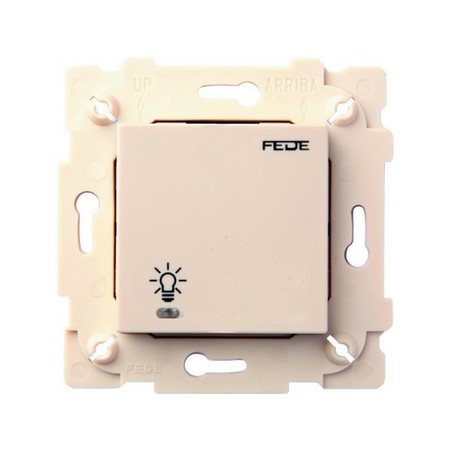 Выключатель сенсорный 1-клавишный FEDE Коллекции FEDE,бежевый, FD28601-A