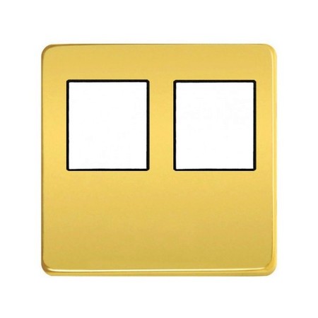 Накладка на мультимедийную розетку FEDE, bright gold/черный, FD04318OB-M