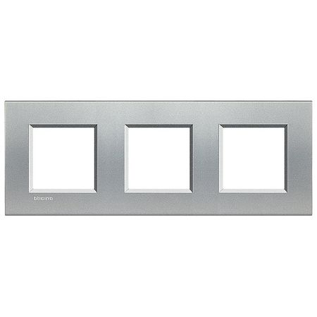 Рамка 3 поста BTicino LIVING LIGHT, алюминий, LNA4802M3TE