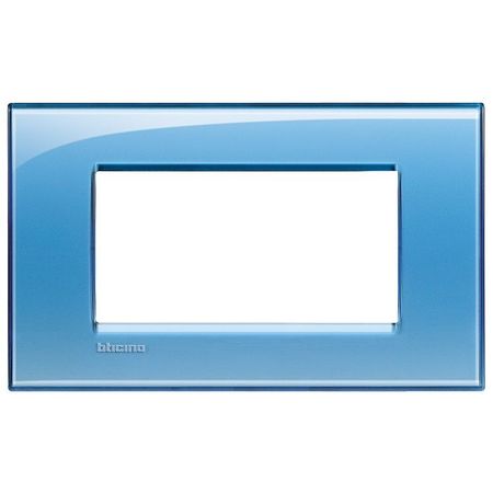Рамка 4 модуля BTicino LIVING LIGHT, голубой, LNA4804AD