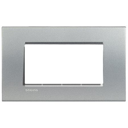 Рамка 4 модуля BTicino LIVING LIGHT, алюминий, LNA4804TE