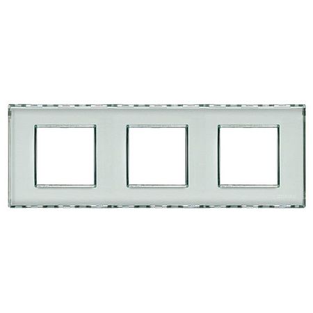 Рамка 3 поста BTicino LIVING LIGHT, прозрачный, LND4802M3KR