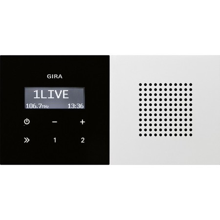 Комплект цифровое FM-радио Gira F100, белый глянцевый, 2280112
