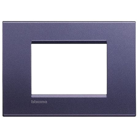 Рамка 3 модуля BTicino LIVING LIGHT, горизонтальная, синий шелк, LNA4803CB
