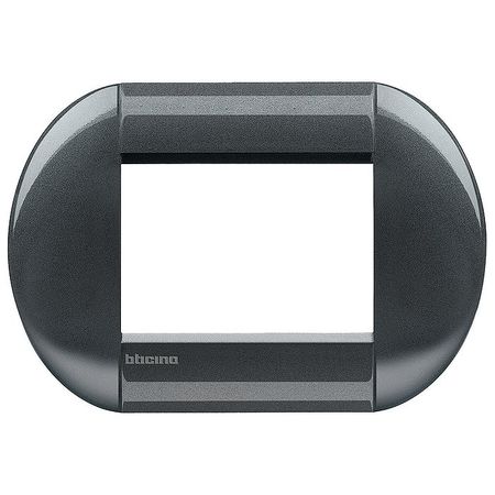 Рамка 3 модуля BTicino LIVING LIGHT, горизонтальная, стальной, LNB4803AC