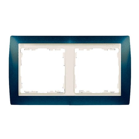 Рамка 2 поста Simon SIMON 82, синий металлик, 82724-64