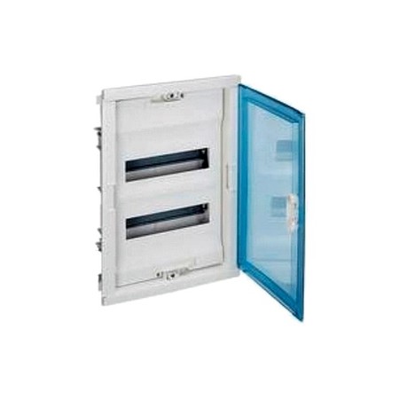 Распределительный шкаф Legrand Nedbox 36 мод., IP40, встраиваемый, пластик, прозрачная синяя дверь, с клеммами, 001423