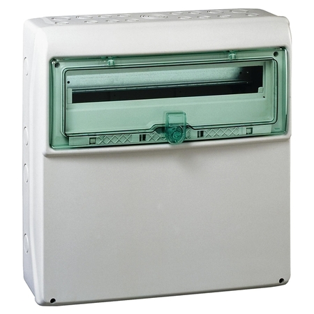 Распределительный шкаф Schneider Electric KAEDRA, 18 мод., IP65, навесной, пластик, зеленая дверь, 13193