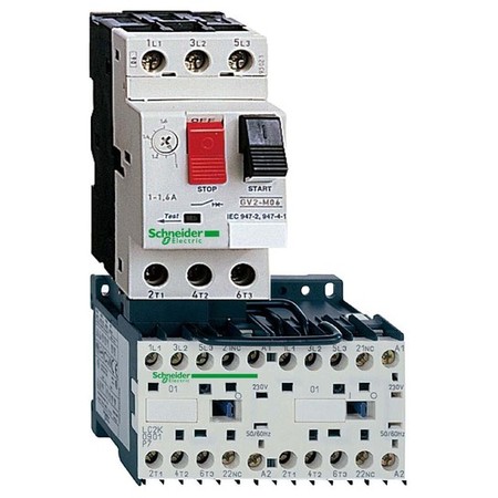 Реверсивный пускатель Schneider Electric TeSys GV2DM 10А, 4кВт 400/220В, GV2DM214M7
