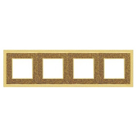 Рамка 4 поста FEDE CRYSTAL DE LUXE, real gold, FD01294OR