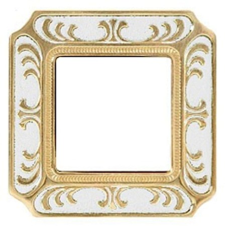 Рамка 1 пост FEDE SIENA SMALTO ITALIANO, pearl white, FD01351OPEN