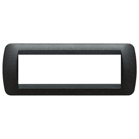 Рамка 7 модулей BTicino LIVING LIGHT, черный графит, L4807GFN