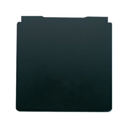 Накладка на розетку FEDE коллекции FEDE, с заземлением, с крышкой, черный, FD16911-M
