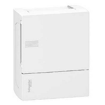 Распределительный шкаф Schneider Electric MINI PRAGMA, 6 мод., IP40, навесной, пластик, белая дверь, с клеммами, MIP12106