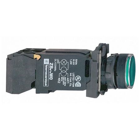 Кнопка Schneider Electric Harmony 22 мм, 120В, IP66, Зеленый, XB5AW3335