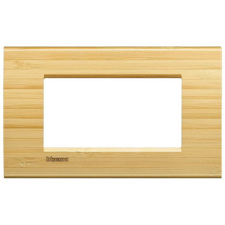 Рамка 4 модуля BTicino LIVING LIGHT, бамбук, LNA4804LBA
