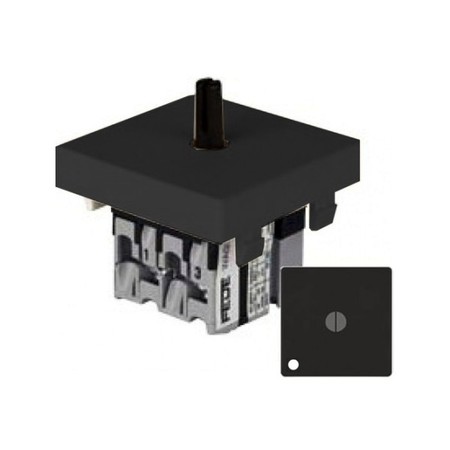 Переключатель поворотный FEDE Коллекции FEDE, с подсветкой, черный, FD03121-M