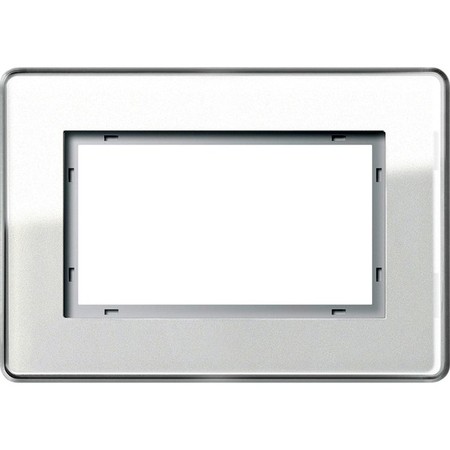 Рамка 1,5 поста без перегородки Gira ESPRIT, белое стекло, 1001512