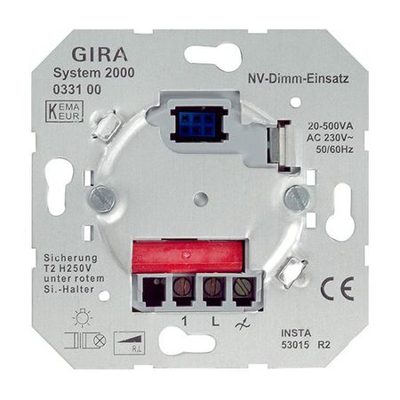 Механизм клавишного светорегулятора-переключателя Gira Коллекции GIRA, Вт, 033100