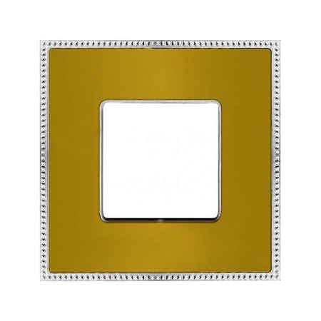 Рамка 1 пост FEDE BELLE EPOQUE, matt gold/bright chrome, FD01431OMCB