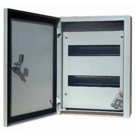 Распределительный шкаф DEKraft ЩРН, 24 мод., IP54, навесной, сталь, серая дверь, 30251DEK