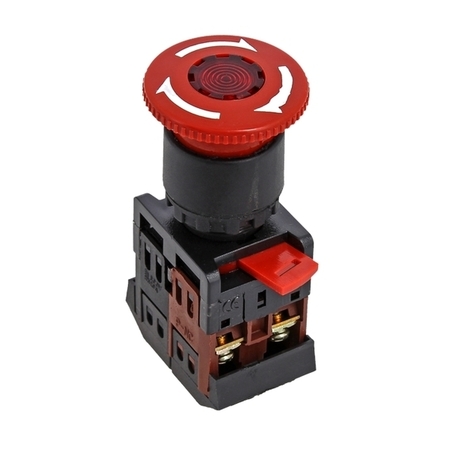 Кнопка EKF PROxima 22 мм, 220В, IP40, Красный, pbn-ae