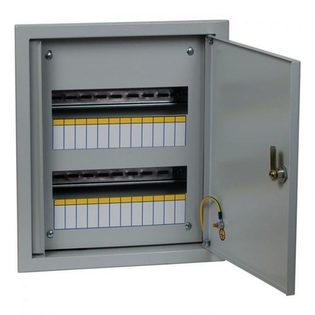 Распределительный шкаф EKF PROxima 24 мод., IP31, встраиваемый, металл, серая дверь, mb11-24