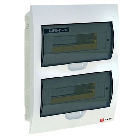 Распределительный шкаф EKF PROxima 24 мод., IP41, встраиваемый, пластик, белая дверь, pb40-v-24