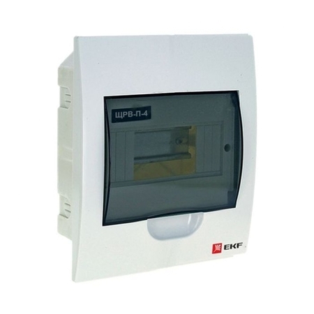 Распределительный шкаф EKF PROxima 4 мод., IP41, встраиваемый, пластик, белая дверь, pb40-v-4