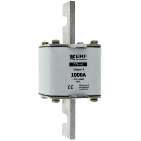 Плавкая вставка ППН-41 1250/1000А габарит 4 EKF PROxima, fus-41/1250/1000
