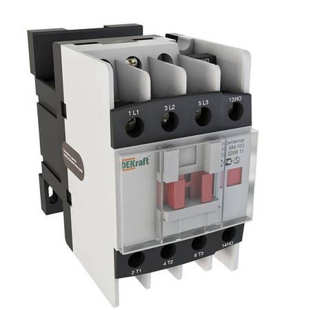 Контактор DEKraft КМ-103 3P 40А 400/380В AC 18.5кВт, 22129DEK