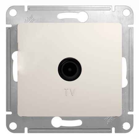 Розетка TV Schneider Electric GLOSSA, оконечная, молочный, GSL000991