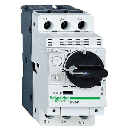 Силовой автомат для защиты двигателя Schneider Electric TeSys GV2 0.63А 3P, термомагнитный расцепитель, GV2P04