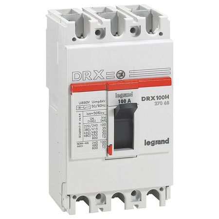 Силовой автомат Legrand DRX 125, термомагнитный, 36кА, 3P, 100А, 027068